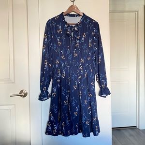 Navy floral dress